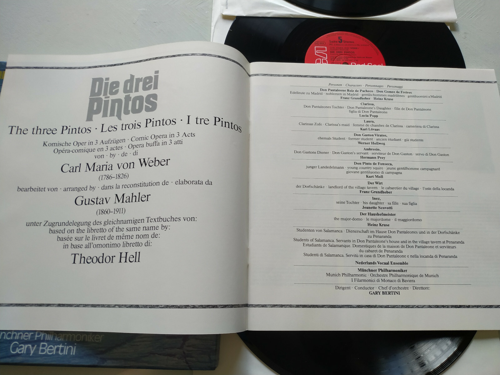 Mahler Die Drei Popeline Von Weber 1976 Rca Boîte 3 X LP + Livret 12 " vinile Item image 6