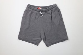 Vintage 90s Streetwear Mens Large Faded Blank Above Knee Cotton Shorts Gray - £34.87 GBP