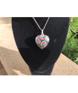 Sterling Paisley Enamel Heart on 18“ Twist Rope Chain - $25.99