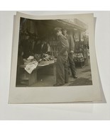 Vintage Photograph 1950s Soldiers At Market Okinawa Japan Air Force - $14.44