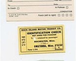 Chicago North Western Railway Pass Signature Slip Identification Check P... - $9.98