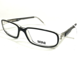 Mini Cooper Brille Rahmen VMI007 COL.888 Schwarz Klar Rechteckig 53-17-35 - £40.46 GBP