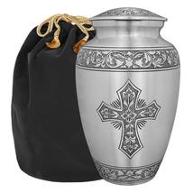 Pewter Cross Adult Cremation Urn for Human Ashes - £56.90 GBP+