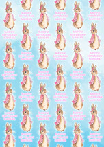 Peter Rabbit Personalised Gift Wrap - Peter Rabbit Girls Pink Wrapping P... - £4.23 GBP