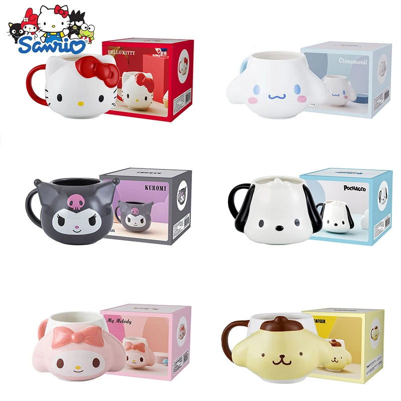 Hello Kitty Sanrio Ceramic Cup Kuromi Cinnamoroll Kawaii Stuff Cartoon Cute - £28.51 GBP