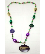 Necklace Lumiere Place Casino Mardi Gras with Dice Eggs Purple Green Gol... - £9.66 GBP