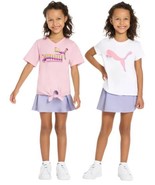Puma Girls Boys Top T-Shirt Skort Pink Purple Multicolor 3-Piece Active - $58.99 CAD