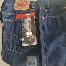 Vintage Levis 550 Mens Size 36x30 Relaxed Fit Jeans Blue 100% Cotton Denim NewWT - £47.44 GBP