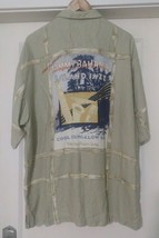 TOMMY BAHAMA Island Jazz Sage Green Short Sleeve Camp Large Shirt ZZ - $22.37