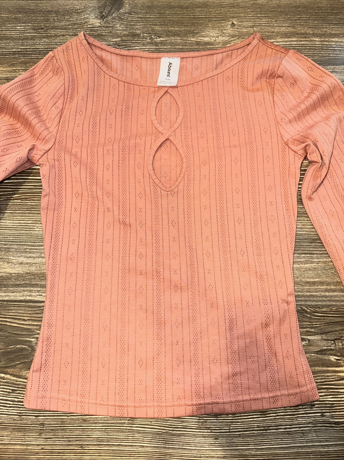 Abound Womens Crop Top Long Sleeve Stretch Cutout. Size XXS. NWOT. E - $9.89