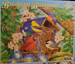 *RARE* White Mountain Puzzle “Breakfast Birdhouse” 1000pc, *New* (2009) - £74.71 GBP