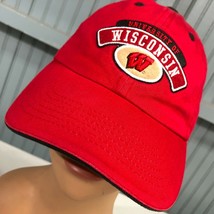 University of Wisconsin Badgers Red NCAA Strapback Baseball Cap Hat - £12.13 GBP