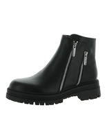 Nine West Womens 8 M Black Faux Leather Double Zipper Ankle Booties NIB HM6 - $68.59