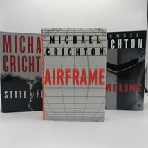 Lot Of 3 Michael Crichton Hardcover Books Airframe, Timeline, State of Fear  - £7.85 GBP