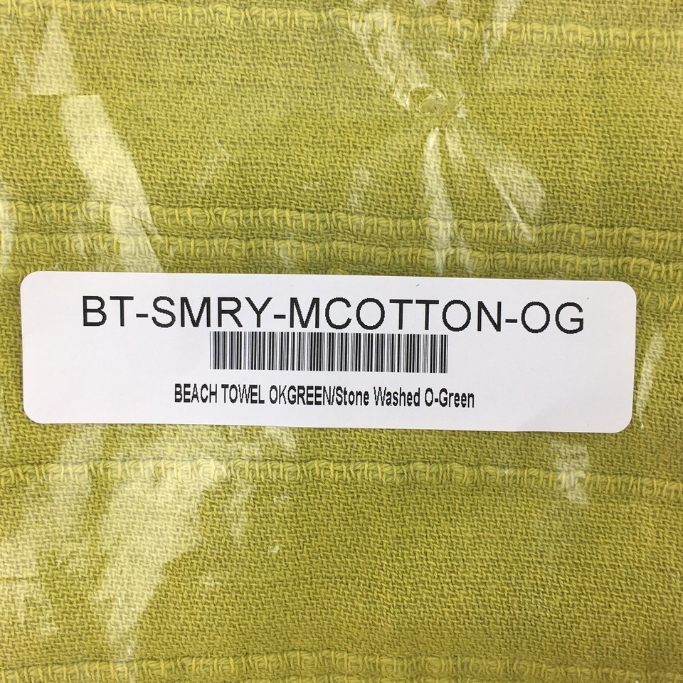 Eve & Al Beach Towel Thin Green Cotton Throw Blanket Stone Washed Retro Item image 4