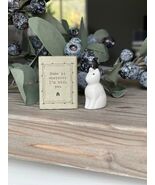 East of India Matchbox Porcelain Cat &quot;Home is where I am with you&quot; - $9.72