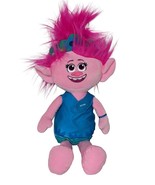 Trolls Dreamworks Pink Poppy Blue Dress Plush Stuffed Animal 15&quot; - $14.55