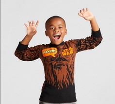 Star Wars Boy&#39;s Chewbacca Sound Affect Graphic Sweater Brown Black Size S - £3.77 GBP