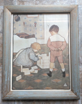 Jessie Wilcox Smith Lithograph - Ivory Soap &quot;A Good Foundation&quot; Print - Framed! - £14.42 GBP