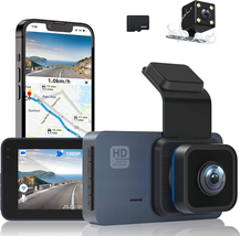 GPS Night Vision WDR Dashcam with 3 Inches, 170° Wide Angle, Loop Recording, G- - £144.33 GBP