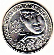 U S Coins 2022 Washington Quarter P, Anna May Wong American Women Quarter - $3.50