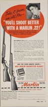 1952 Print Ad Marlin 39-A .22 Lever Action Rifle &amp; 88-C Auto Loader New Haven,CT - £12.82 GBP