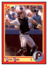 1990 Score Steve Lake   Philadelphia Phillies Baseball Card GMMGD - $0.48