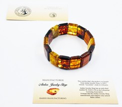 Real amber bracelet Natural Baltic Amber Bracelet  Genuine Amber  pressed - £108.54 GBP