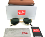 Ray-Ban Sunglasses RB3637 NEW ROUND 9196/31 Gold Frames with Green Lenses - £85.68 GBP