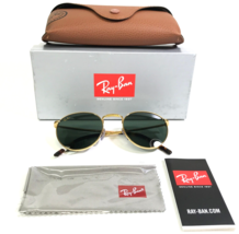 Ray-Ban Sunglasses RB3637 NEW ROUND 9196/31 Gold Frames with Green Lenses - £85.68 GBP