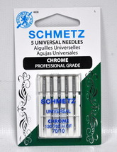 Schmetz Chrome Universal Needle 5 ct, Size 70/10 - £4.71 GBP