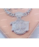 3.75Ct Round Cut Real Moissanite Customize Letter Pendant 925 Sterling S... - $628.88 CAD