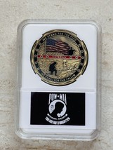 US Military Veteran Stand for the Flag Kneel for the Fallen Challenge Coin POW - £11.83 GBP