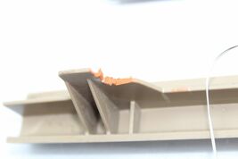 05-11 CADILLAC STS FRONT LEFT DRIVER SEAT TRACK RAIL COVER TRIM CASHMERE Q7481 image 10