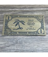 Vintage 1948 Redland District One Wooden Nickel Souvenir Card Travel KG JD - €8,41 EUR