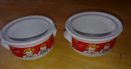 2 Vtg. Campbell Soup Bowls W/HANDLES-NO LIDS-1998-GENTLY USED-NICE - £6.05 GBP