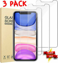 3 Pack Tempered Glass Screen Protector Full Coverage Case Friendly For I Phone 11 - £5.30 GBP