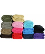 Throw Blanket Soft Plush Fleece Flannel Couch Sofa Bed Solid Colors 50&quot; ... - $209.21 MXN