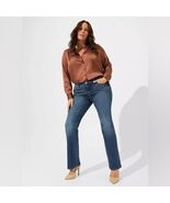 Torrid Madison Satin Button-Up Long Sleeve Shirt in Rootbeer Size 3X NEW - $817.04 MXN