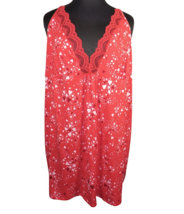 Joyspun Red Heat Print Lace Trimmed Chemise Plus Size 4X 26-28 - £11.73 GBP