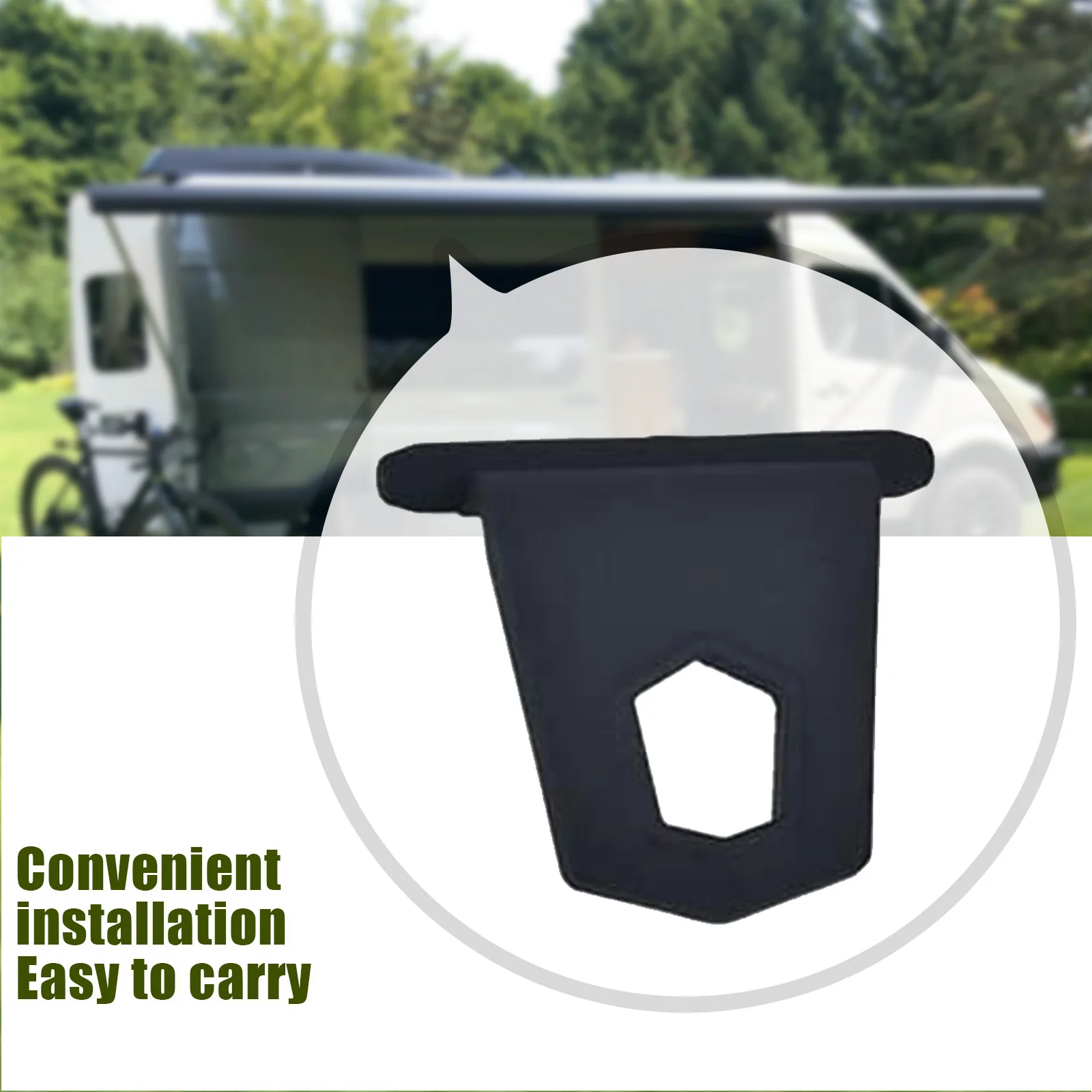 Universal Black RV Awning Hook Hanging Clothes Party Light Holder For Caravan - £12.45 GBP