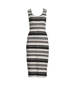 No Boundaries ~ S (3-5) ~ Button Front ~ Gray/Black Stripe ~ Sleeveless ... - £17.93 GBP