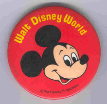 WALT DISNEY WORLD  BUTTON 1980&#39;S Official Mickey Mouse Disney Production... - £6.99 GBP