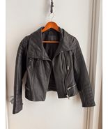 Allsaints Black Leather Jacket UK 6 US2 - $147.00