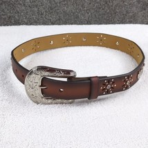 Ariat Belt Girls Western Show Large Silver Buckle Conchos Bling 32 inched - $13.99