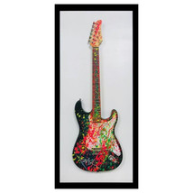E M Zax Original Acrylic Painting On Guitar Hand Signed Custom Framed Coa - £2,364.68 GBP