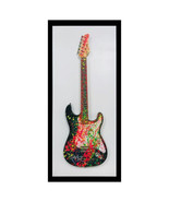 E M ZAX ORIGINAL ACRYLIC PAINTING ON GUITAR HAND SIGNED CUSTOM FRAMED COA - $3,510.46 CAD