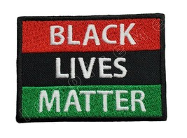 Pan African Flag Black Lives Matter Embroidered Iron On Patch Hook &amp; Loo... - $5.85+