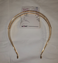 Scunci Gold Metal Double Headband Tamera Mowry NEW - $10.69