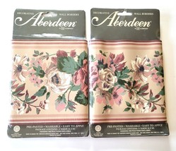 Aberdeen Wallpaper Border Marchwoods Pattern Raspberry Floral 10 Yds Pre... - £10.27 GBP